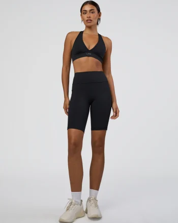 New LSKD Rep Ultra High-Rise 9" Long Bike Short Pockets Black Black