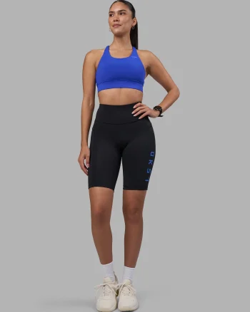 Best LSKD Rep Ultra High-Rise 9" Long Bike Short Pockets Black Power Cobalt