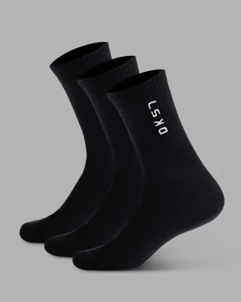 Outlet LSKD Signal Crew Socks 3 Pack 2.0 Black White