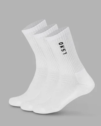 Online LSKD Signal Crew Socks 3 Pack 2.0 White Black
