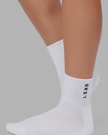 New LSKD Signal Quarter Socks 3 Pack 2.0 White Black