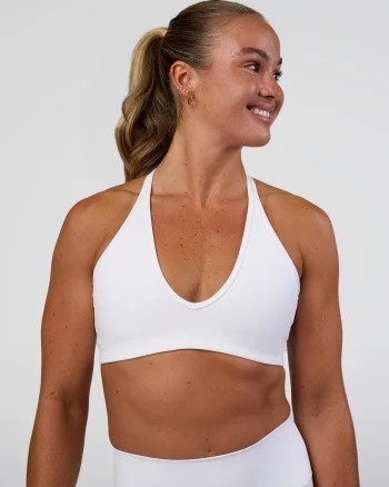 Outlet LSKD Stamina Pulse Sports Bra White