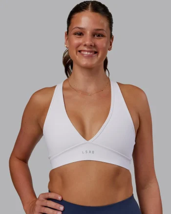 New LSKD Stamina Sports Bra White