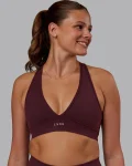 New LSKD Stamina Sports Bra Cherry Lacquer