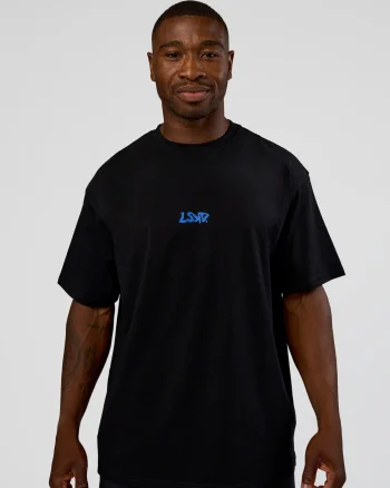 Hot LSKD Standard Issue FLXCotton Oversized Tee Black Palace Blue
