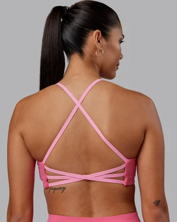 Best LSKD Stellar Sports Bra Hot Pink