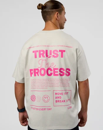 Hot LSKD Trust The Process Heavyweight Unisex Oversized Tee Digital Mist Ultra Pink