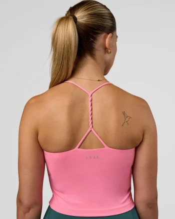 Discount LSKD Twister Shelf Bra Tank Candy Pink