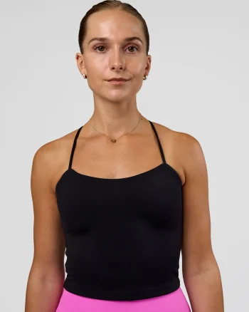 Fashion LSKD Twister Shelf Bra Tank Black