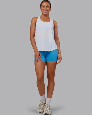 Discount LSKD Womens AeroFLX+ Drop Armhole Seamless Tank White/White