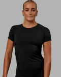 Fashion LSKD Womens AeroFLX+ Seamless Tee Black Marl